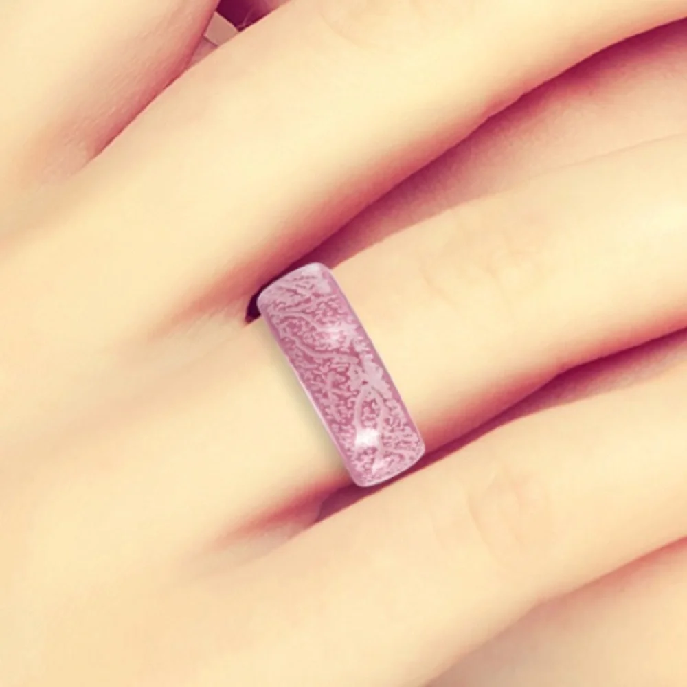 Pink Resin Band Ring
